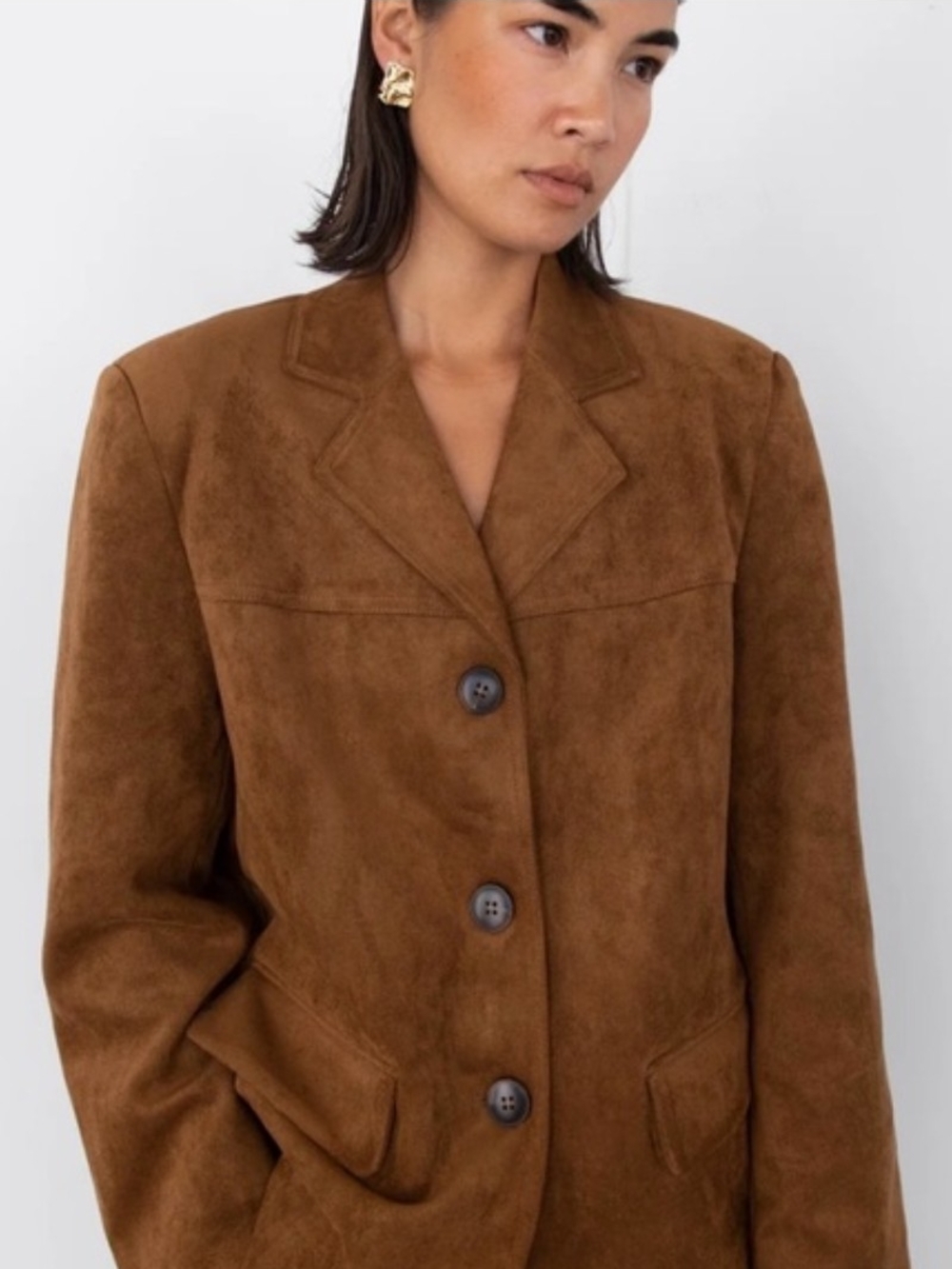 Oversized Suede (Faux) Blazer